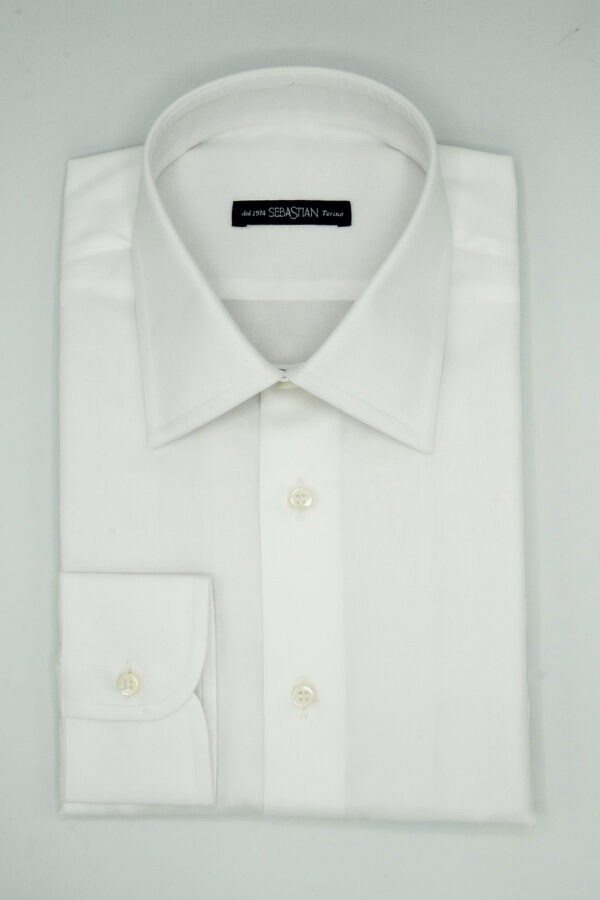 Twill Bianco Collo Italiano